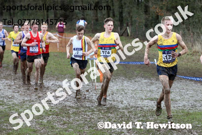 Mens under-20s 2018 British Inter Counties Cross Country Champs., Prestwold Hall, Loughborough. Photo: David T. Hewitson/Sports for All Pics
